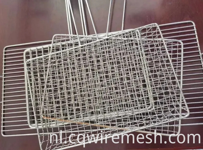 Superieure hoogwaardige roestvrijstalen BBQ Grill Net barbecue grill gekrompen draadgaasnas